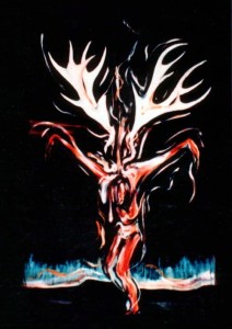 78. [23] Crucifix with Antlers Oil on Panel 5.5' x 3' 1977-1987